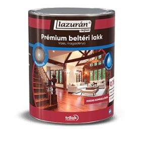   Lazurán aqua (vizes) magasfényű prémium lakk beltérre 0,75 l
