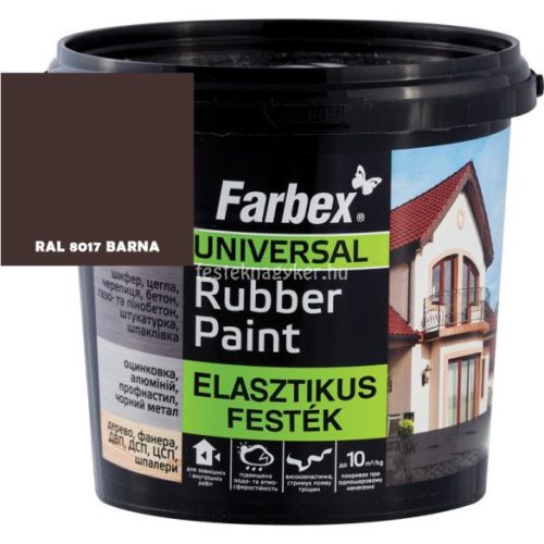 Farbex Rubber Paint rugalmas/lábazat festék barna 1,2kg
