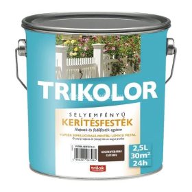 Kerítésfesték Trikolor selyemfényű gesztenyebarna 2,5l