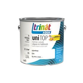   Trinát aqua (vizes) selyemfényű zománcfesték fehér Unitop 2,5l