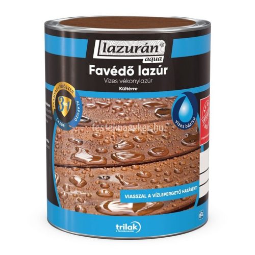 Lazurán aqua (vizes) favédő lazúr 3in1 dió 0,75l