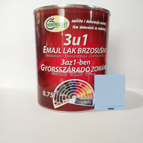 Hemi 3in1 rozsdagátló zománcfesték 0,75L - Fehér