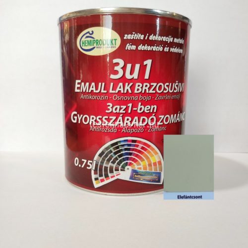 Hemi 3in1 rozsdagátló zománcfesték 0,75L- Elefántcsont 