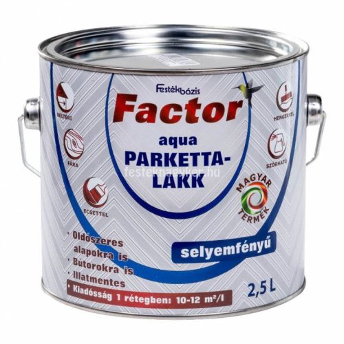 Faktor aqua vízes parkettalakk selyemfényű 2,5L