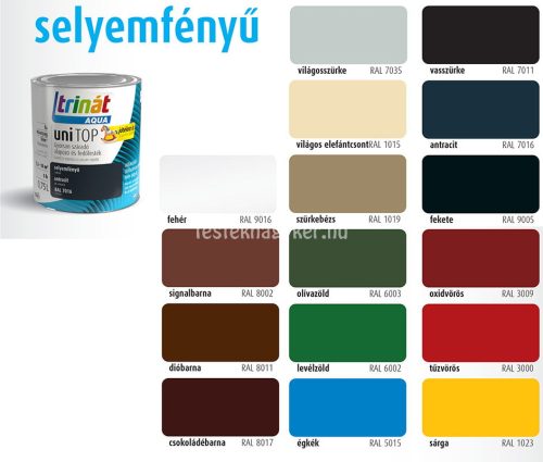 Trinát unitop aqua selyemfényű zománc dióbarna 2,5l