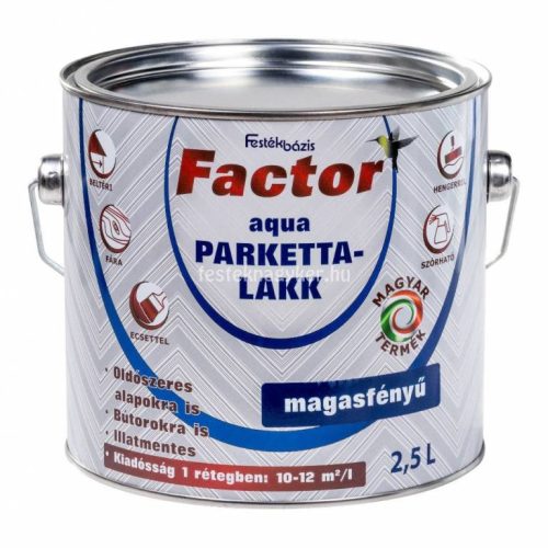 Faktor aqua vízes parkettalakk magasfényű 2,5L