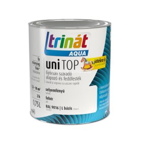   Trinát aqua (vizes) selyemfényű zománcfesték fehér Unitop 0,75l