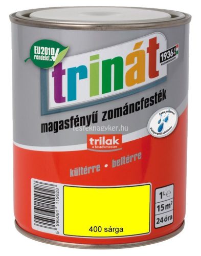 Trinát magasfényű zománcfesték 400 sárga 5 L 
