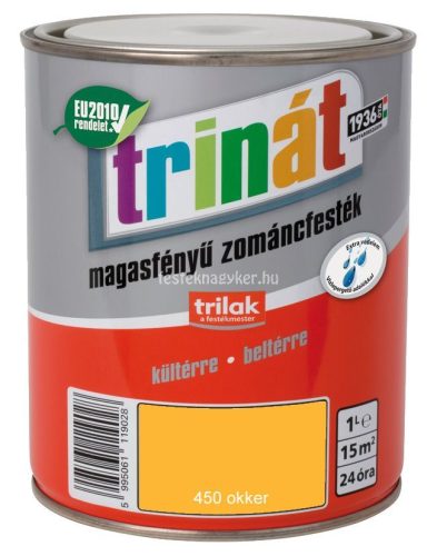 Trinát magasfényű zománcfesték 450 okker 0,5L   