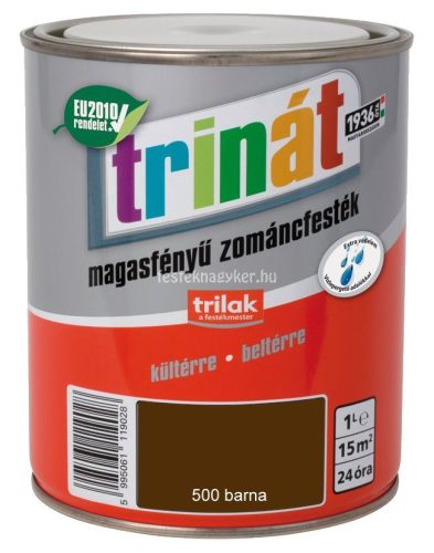 Trinát magasfényű zománcfesték 500 barna 0,25L   