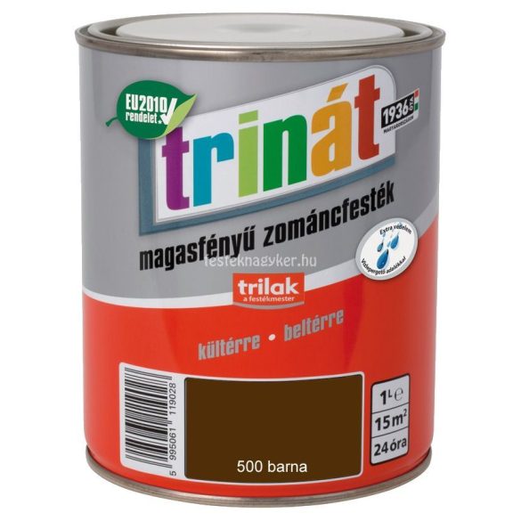 Trinát magasfényű zománcfesték 500 barna 0,5L    