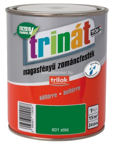 Trinát magasfényű zománcfesték 601 zöld 0,25L   
