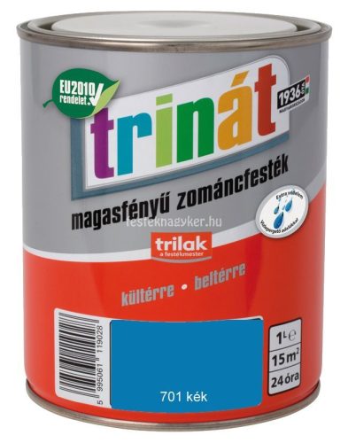 Trinát magasfényű zománcfesték 701 kék 0,5L   