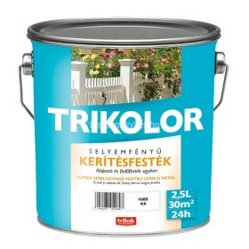 Kerítésfesték Trikolor selyemfényű fehér 2,5l