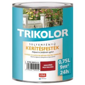 Kerítésfesték Trikolor selyemfényű angolvörös 0,75l