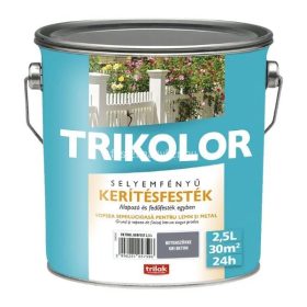 Kerítésfesték Trikolor selyemfényű betonszürke 2,5l