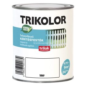 Kerítésfesték Trikolor selyemfényű fehér 0,75l