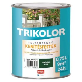 Kerítésfesték Trikolor selyemfényű babérzöld 0,75l