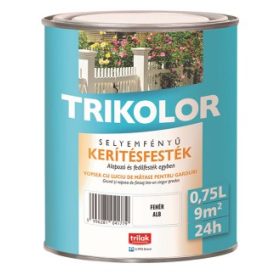 Kerítésfesték Trikolor selyemfényű koromfekete 0,75l