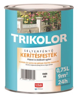 Kerítésfesték Trikolor selyemfényű betonszürke 0,75l