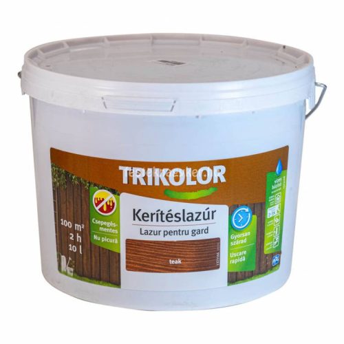 Trikolor Kerítéslazúr teak 10l 